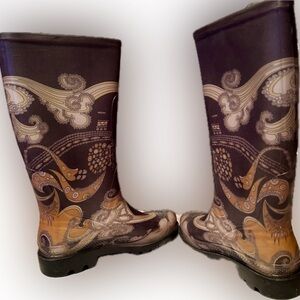 Emilio Pucci Hawa Paisley Rain Boots – Size 10 (Fits 9)